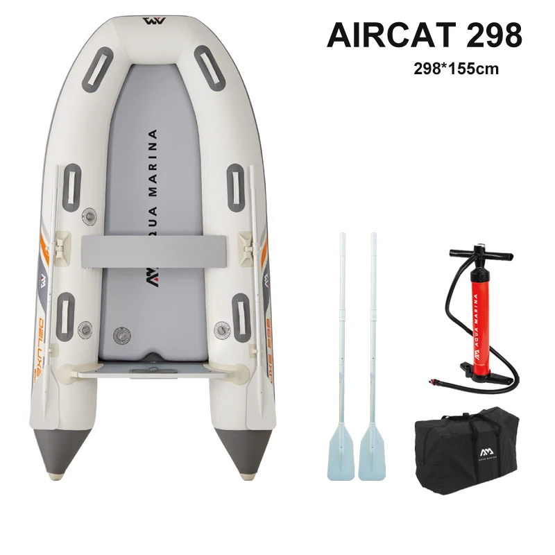 AQUA MARINA インフレータブルボート、3～5人用D - Fishing Boat Aluminum のレビューと価格